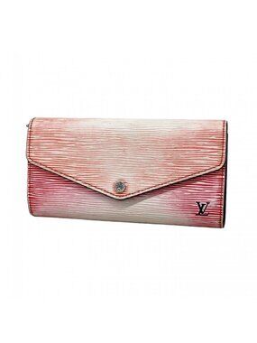 Louis Vuitton Wallet Epi Denim Portefeuille Sarah Rouge